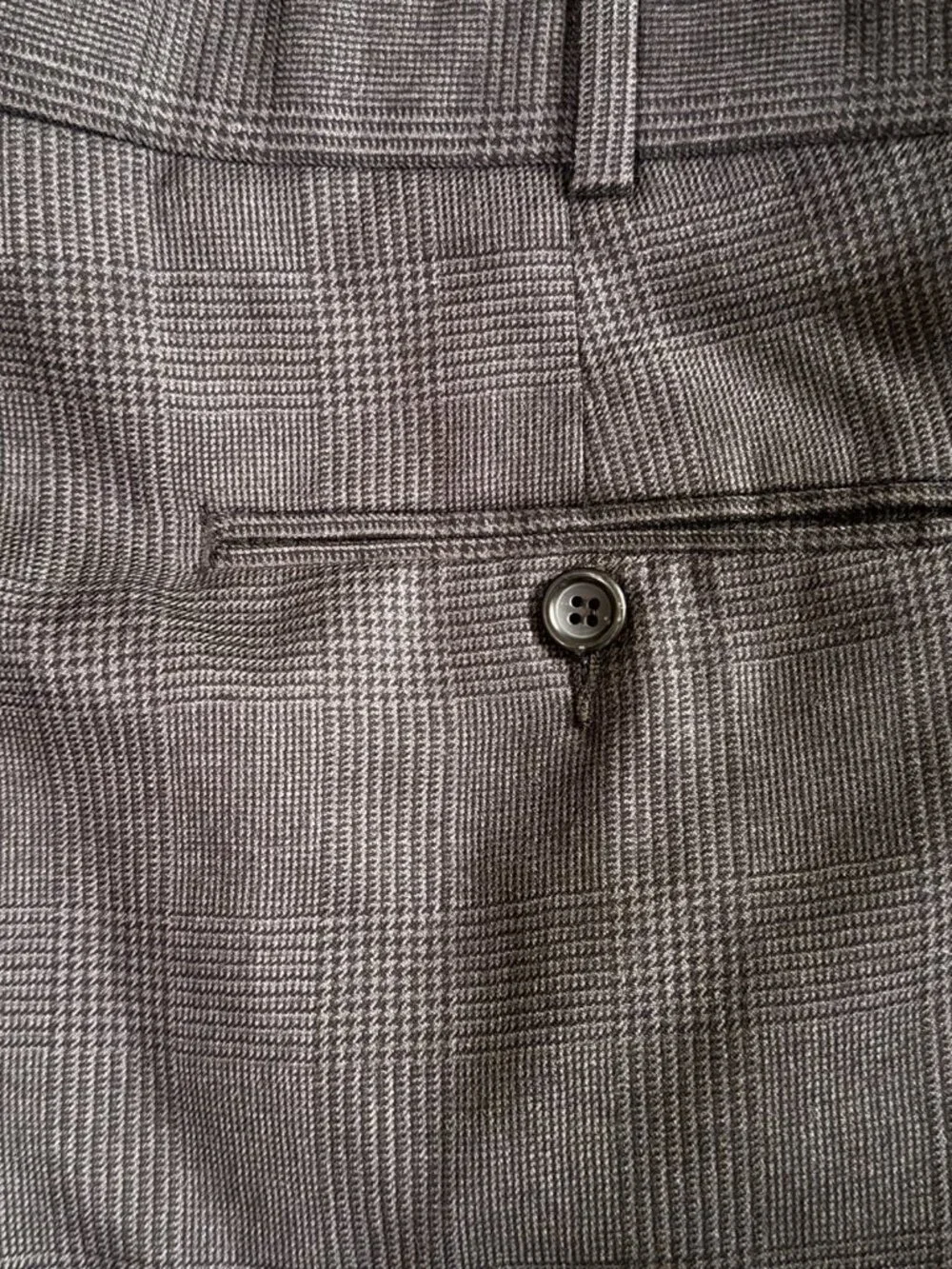 Brooks Brothers 346 Dress Pants 36x28.5 Wool Cashmere Glen Check Pleated Cuff